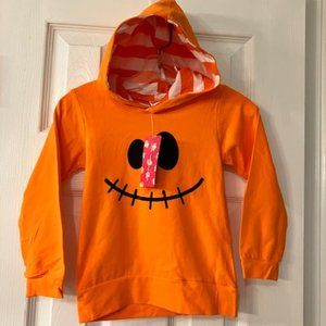 NWT!  Size 3T - Orange, White & Black Hoodie by "ABORNI 120" - BRAND NEW!